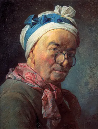 Self Portrait with Spectacles Jean-Baptiste-Simeon Chardin